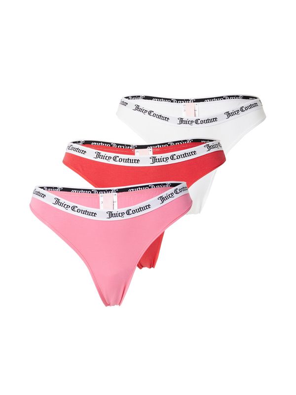 Juicy Couture Juicy Couture Tanga gaćice 'DANA'  ružičasta / crvena / crna / bijela