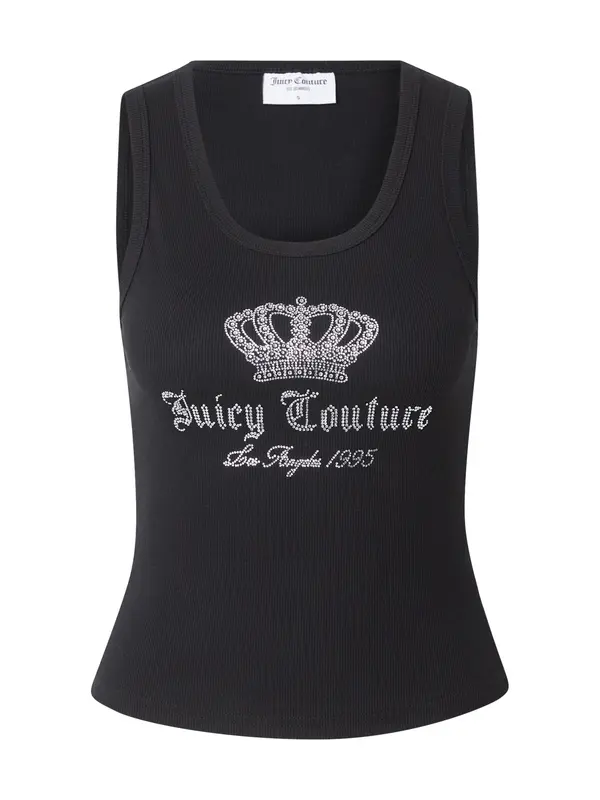 Juicy Couture Juicy Couture Top 'Crown'  crna / srebro