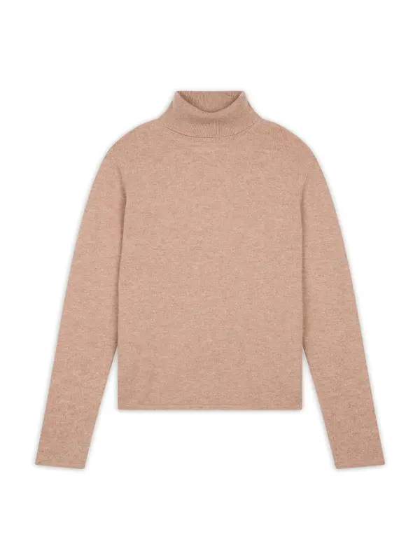 JUST CASHMERE JUST CASHMERE Pulover 'Ava'  boja devine dlake (camel)