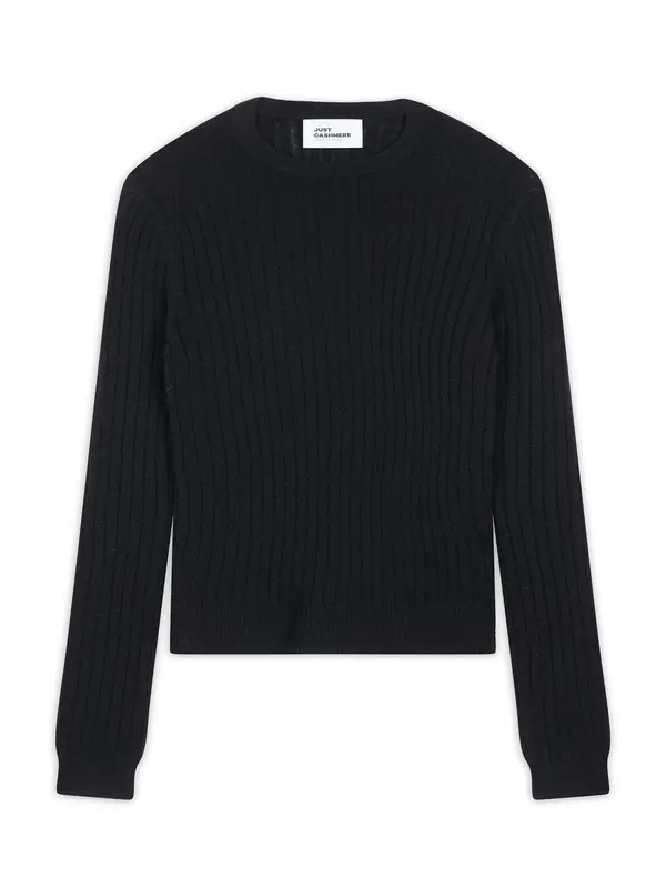 JUST CASHMERE JUST CASHMERE Pulover 'AVANA'  crna