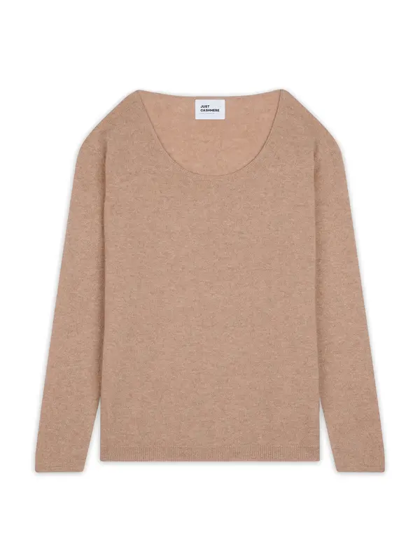 JUST CASHMERE JUST CASHMERE Pulover 'Fiona'  boja devine dlake (camel)