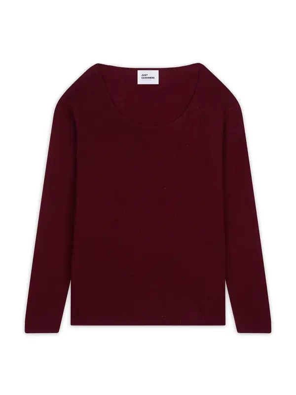 JUST CASHMERE JUST CASHMERE Pulover 'Fiona'  bordo
