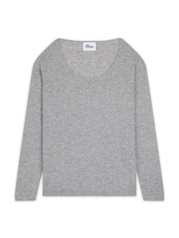 JUST CASHMERE JUST CASHMERE Pulover 'Fiona'  siva melange