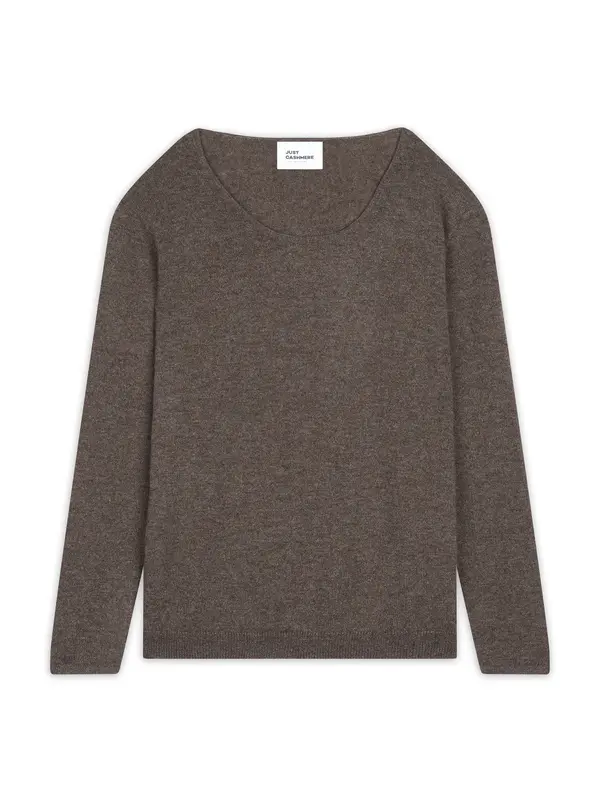 JUST CASHMERE JUST CASHMERE Pulover 'Fiona'  taupe siva