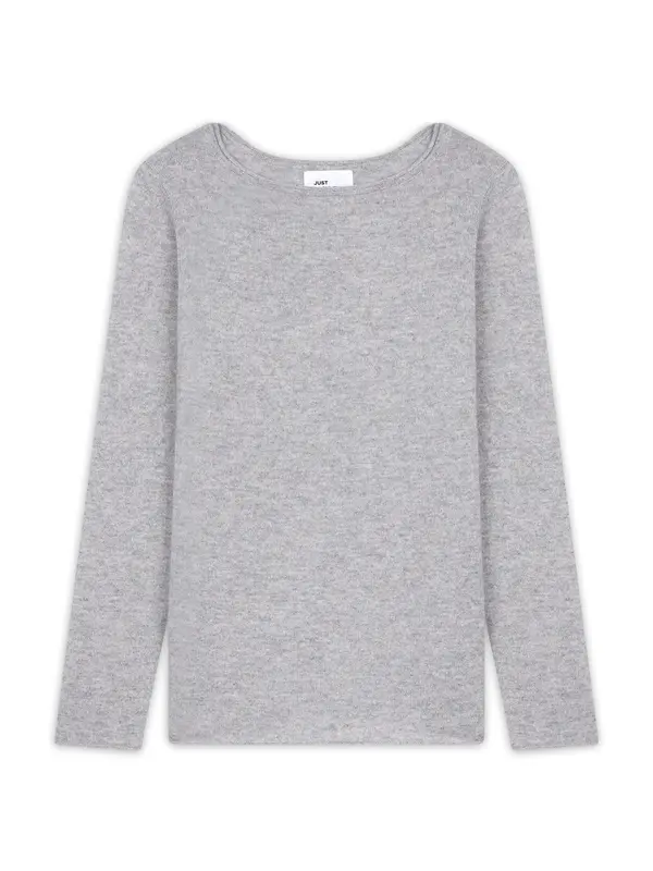 JUST CASHMERE JUST CASHMERE Pulover 'Grace'  siva melange