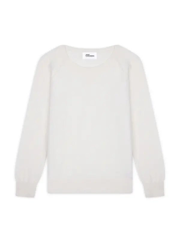 JUST CASHMERE JUST CASHMERE Pulover 'Helen'  prljavo bijela