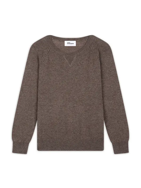 JUST CASHMERE JUST CASHMERE Pulover 'Helen'  taupe siva