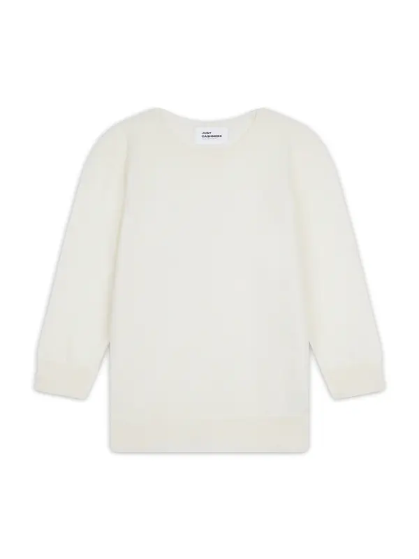 JUST CASHMERE JUST CASHMERE Pulover 'Janice'  boja slonovače