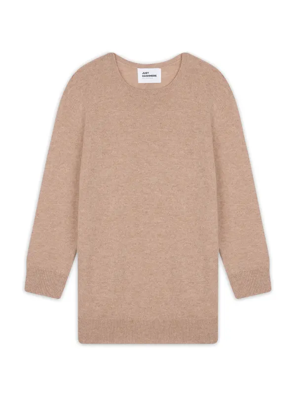 JUST CASHMERE JUST CASHMERE Pulover 'Janice'  moka smeđa