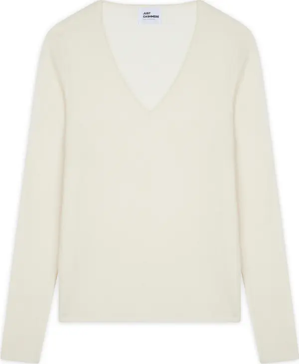 JUST CASHMERE JUST CASHMERE Pulover 'Joan'  boja slonovače