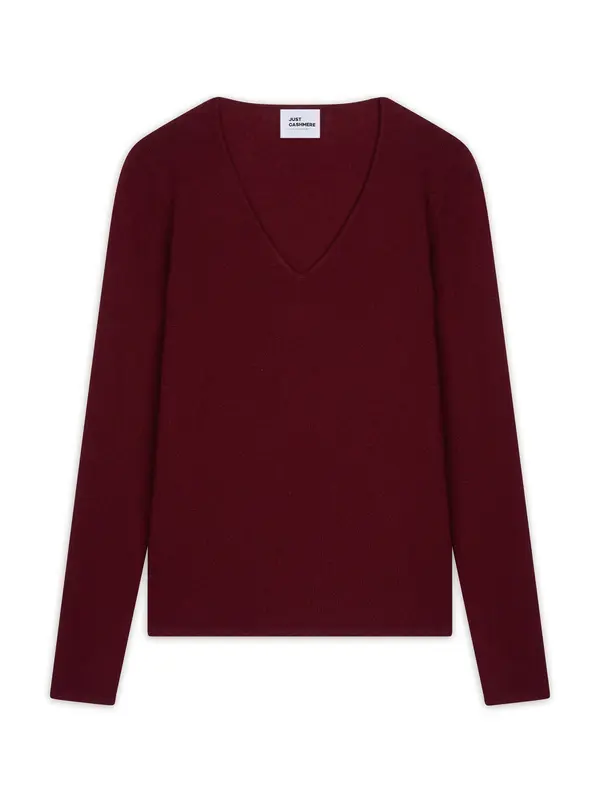 JUST CASHMERE JUST CASHMERE Pulover 'Joan'  bordo