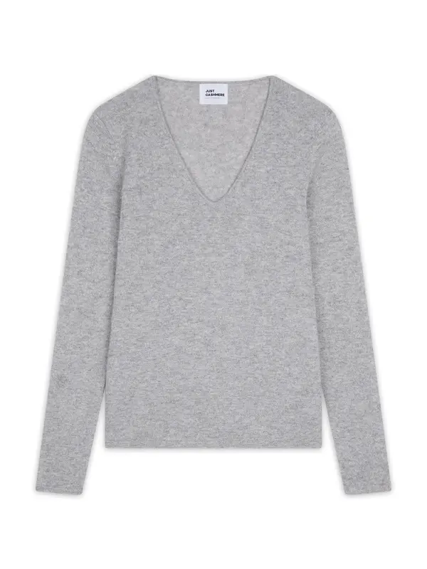 JUST CASHMERE JUST CASHMERE Pulover 'Joan'  siva melange