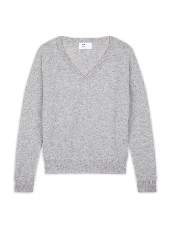 JUST CASHMERE JUST CASHMERE Pulover 'Nora'  siva melange
