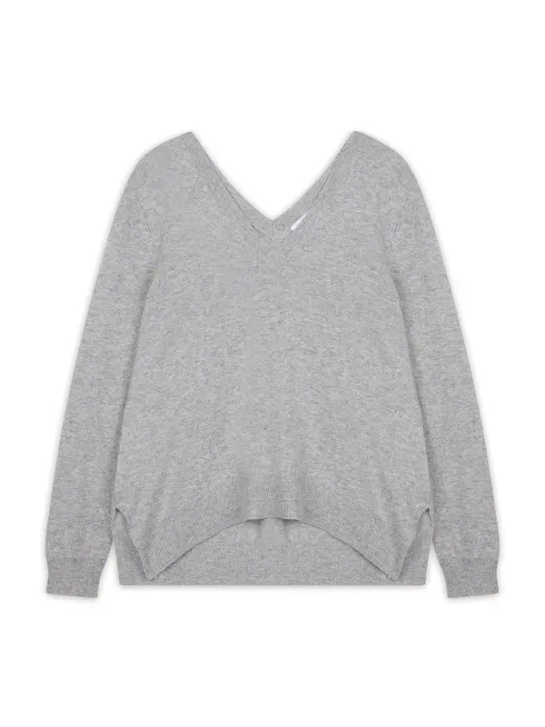 JUST CASHMERE JUST CASHMERE Pulover 'Opal'  siva melange