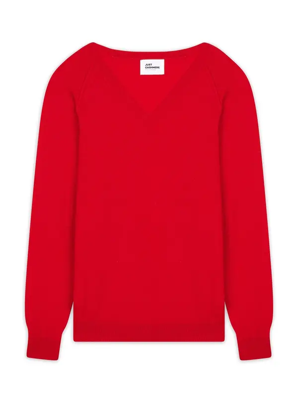 JUST CASHMERE JUST CASHMERE Pulover 'Phoebe'  crvena