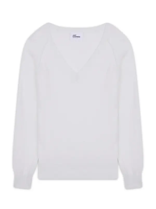 JUST CASHMERE JUST CASHMERE Pulover 'Phoebe'  prljavo bijela