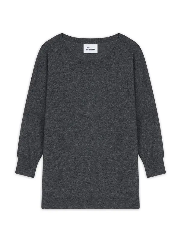 JUST CASHMERE JUST CASHMERE Pulover 'REBECCA'  siva melange