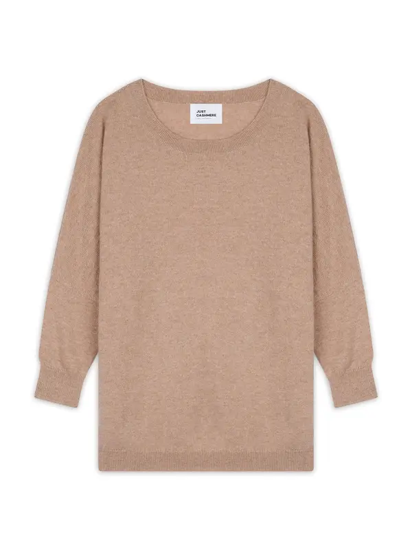 JUST CASHMERE JUST CASHMERE Pulover 'Rebecca'  tamno bež