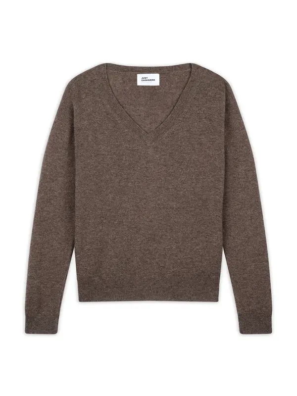 JUST CASHMERE JUST CASHMERE Pulover  smeđa melange