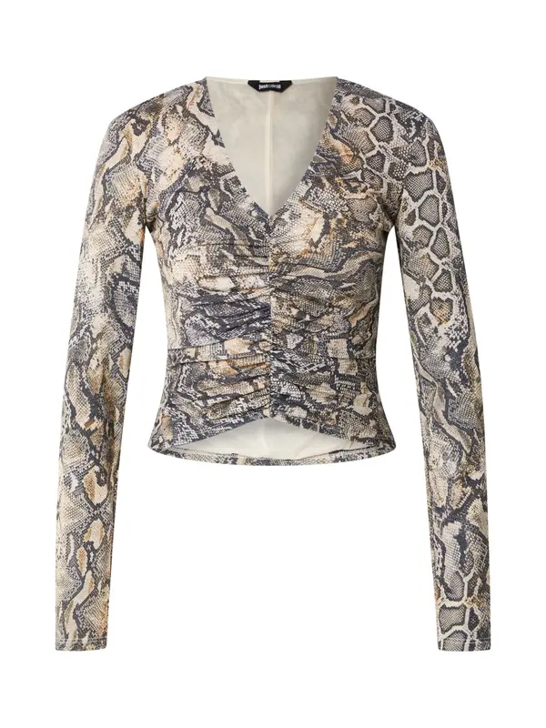 Just Cavalli Just Cavalli Majica  tamno bež / tamno smeđa / crna