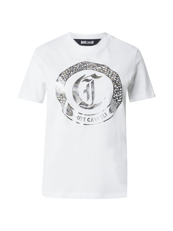 Just Cavalli Just Cavalli Majica  zlatna / antracit siva / bijela