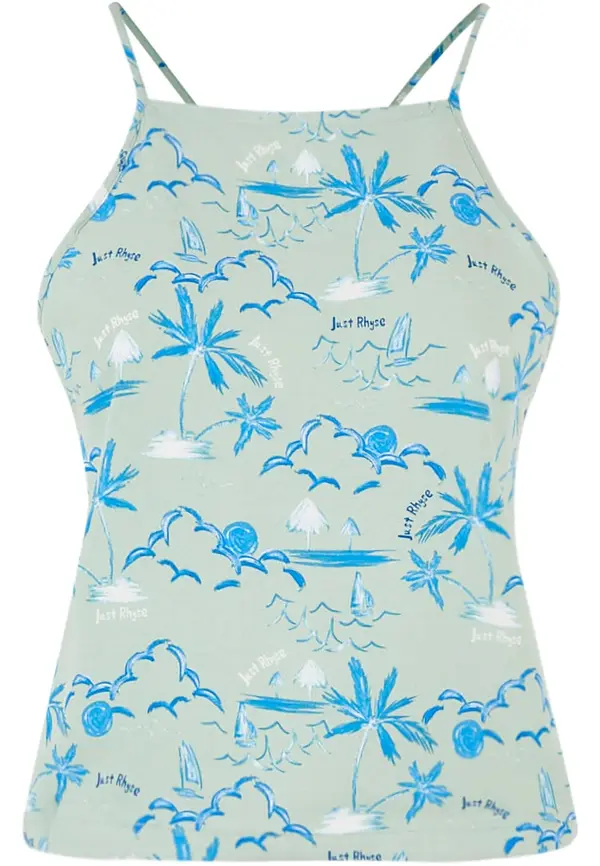 Just Rhyse Just Rhyse Top 'Waikiki'  plava / zelena / bijela
