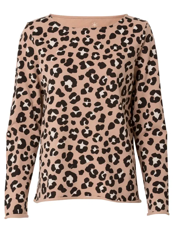 Juvia Juvia Sweater majica  pijesak / crna / bijela
