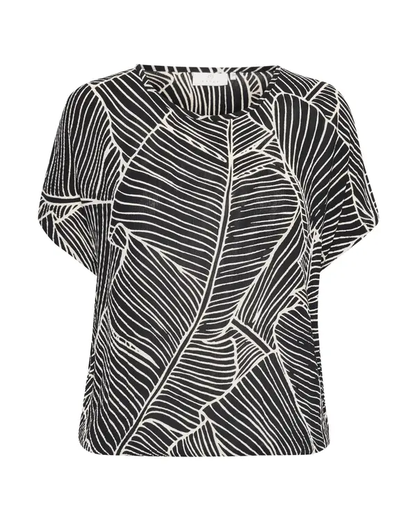 Kaffe Kaffe Bluza 'Amber'  crna / bijela