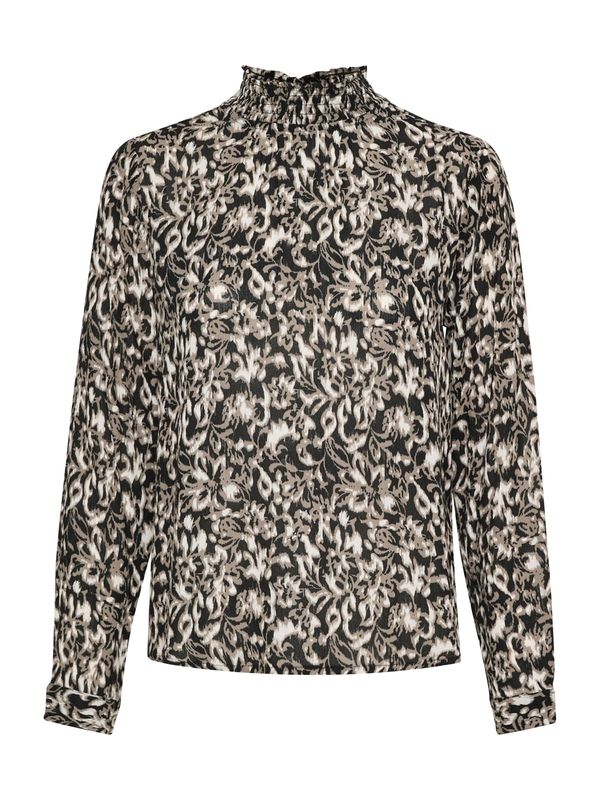 Kaffe Kaffe Bluza 'Amber'  tamno bež / crna / bijela