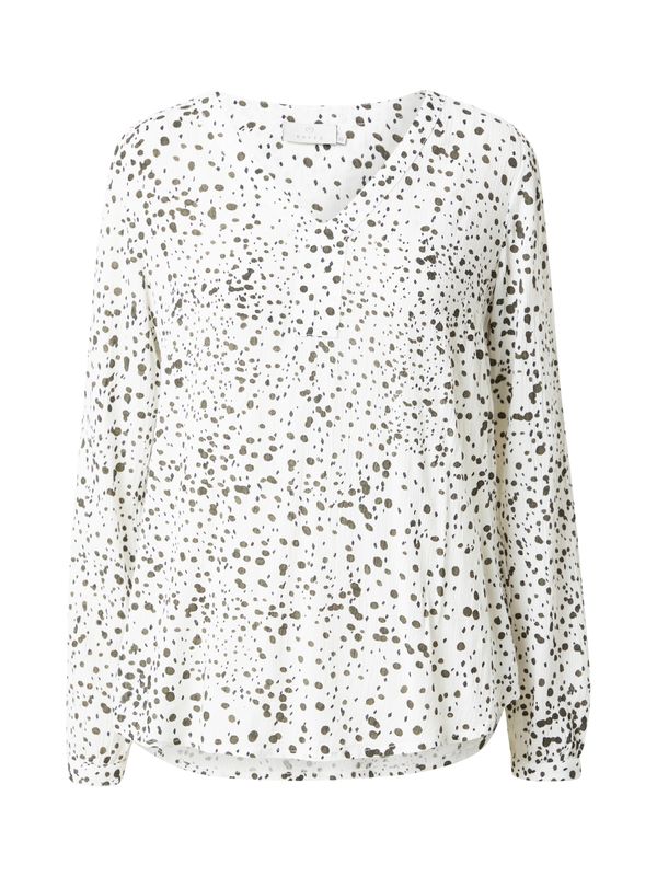 Kaffe Kaffe Bluza 'Debra'  maslinasta / crna / bijela