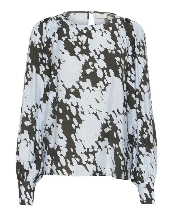 Kaffe Kaffe Bluza 'KA Louise'  plava / tamo siva