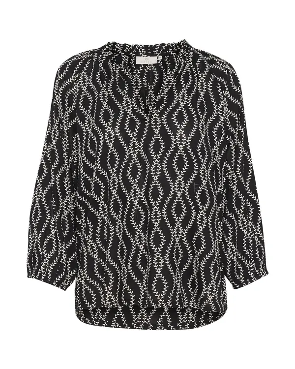 Kaffe Kaffe Bluza 'KA Sigrid'  crna / bijela