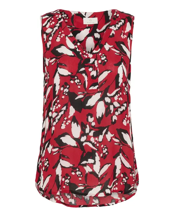 Kaffe Kaffe Bluza 'KAAmber'  crvena / crna / bijela