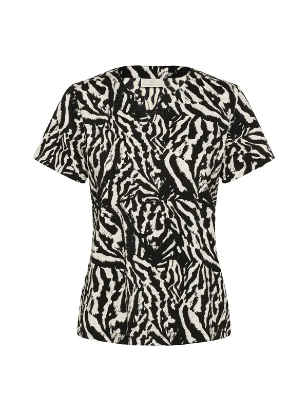 Kaffe Kaffe Bluza 'KAbella'  crna / bijela