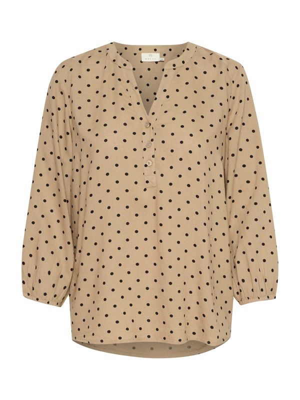 Kaffe Kaffe Bluza 'Kamilia'  bež / crna