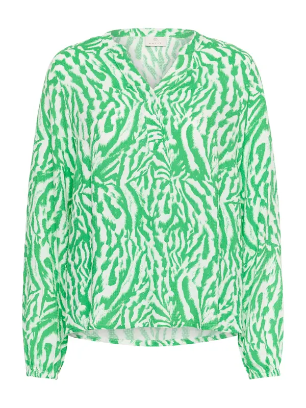 Kaffe Kaffe Bluza 'Mathilde'  zelena / bijela