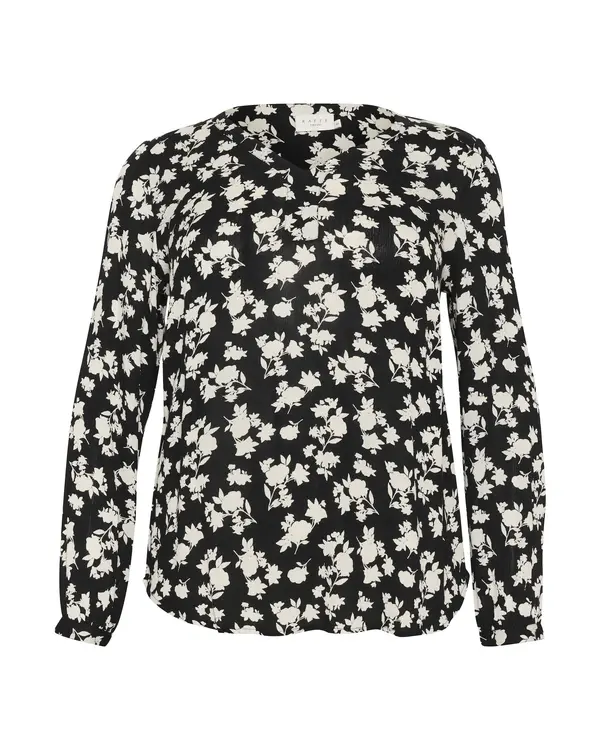 KAFFE CURVE KAFFE CURVE Bluza 'Ami'  crna / prljavo bijela