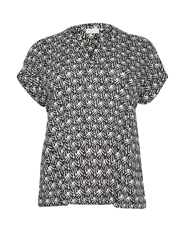 KAFFE CURVE KAFFE CURVE Bluza 'Anny'  crna / bijela