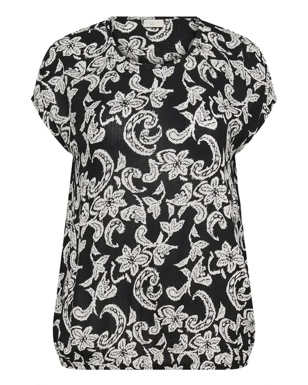 KAFFE CURVE KAFFE CURVE Bluza 'Cami'  crna / bijela