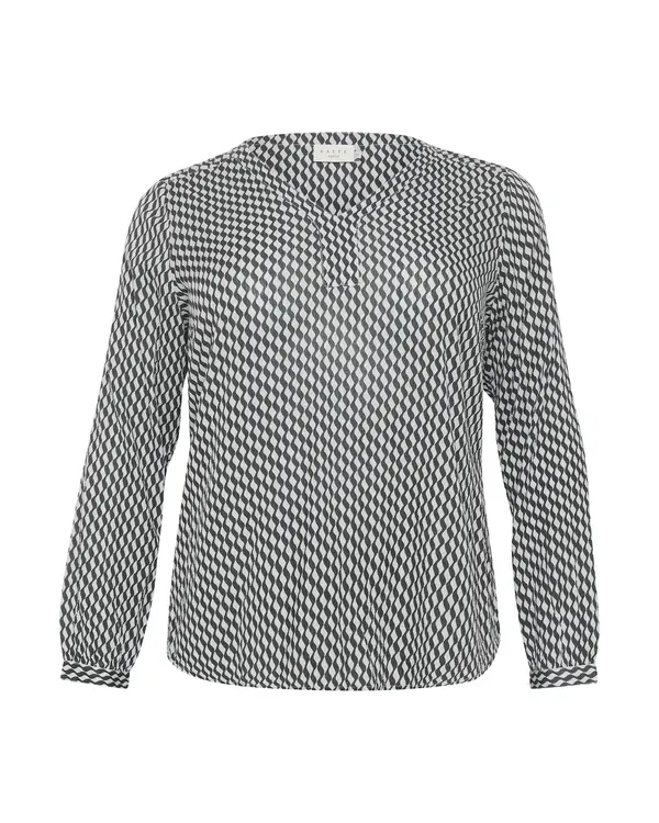 KAFFE CURVE KAFFE CURVE Bluza 'Cami'  tamo siva / bijela