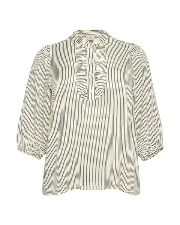 KAFFE CURVE KAFFE CURVE Bluza  crna / bijela