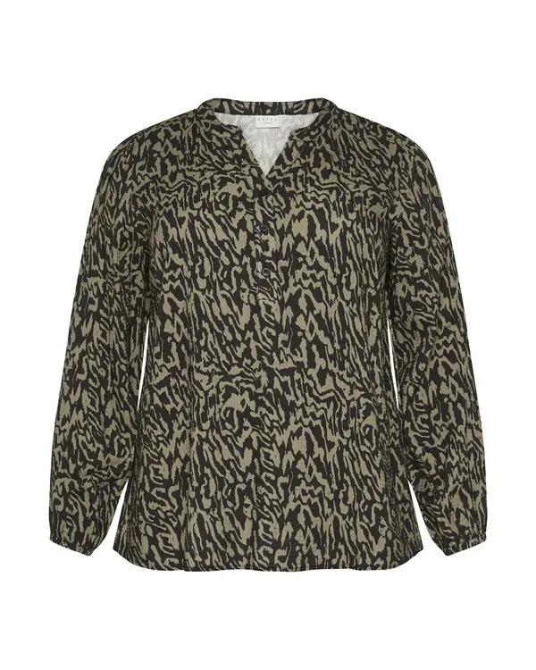 KAFFE CURVE KAFFE CURVE Bluza 'KA Mahlena'  boja blata / crna