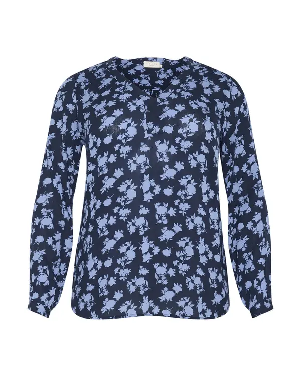 KAFFE CURVE KAFFE CURVE Bluza 'KC Ami'  morsko plava / svijetloplava