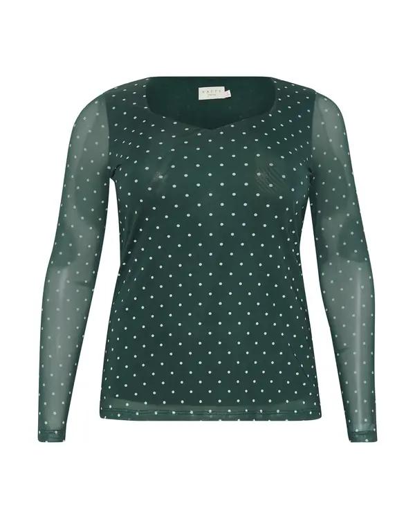 KAFFE CURVE KAFFE CURVE Bluza 'KC Autumna'  crna / bijela