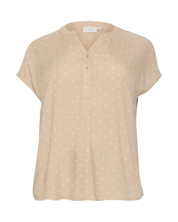 KAFFE CURVE KAFFE CURVE Bluza 'KC Sida'  nude / bijela