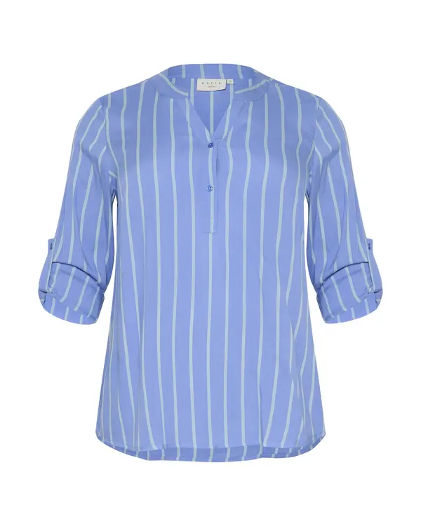 KAFFE CURVE KAFFE CURVE Bluza 'KC Sida'  svijetloplava / bijela