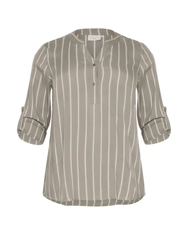 KAFFE CURVE KAFFE CURVE Bluza 'KC Sida'  svijetlosiva / bijela
