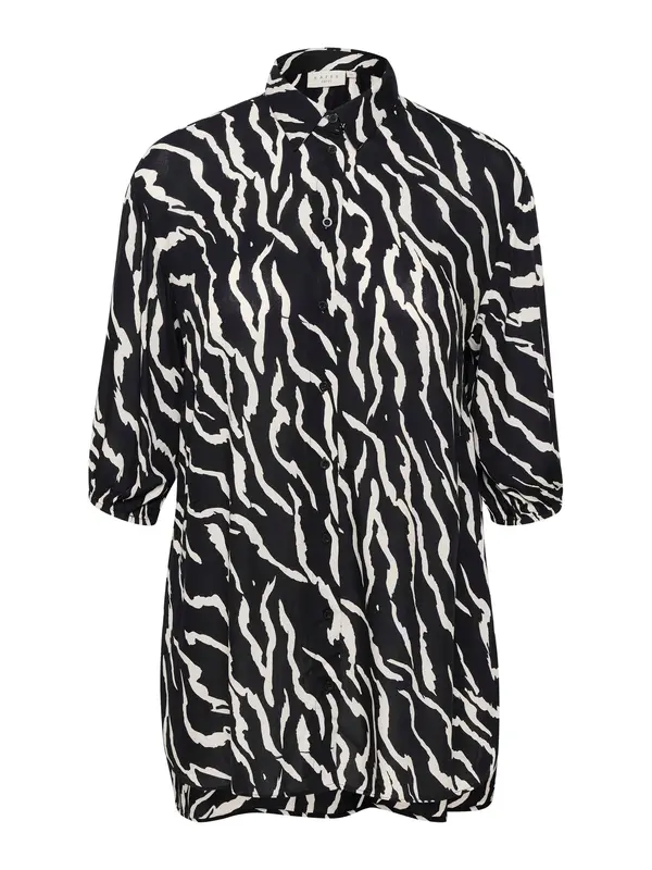 KAFFE CURVE KAFFE CURVE Bluza 'KC Sonna'  crna / bijela