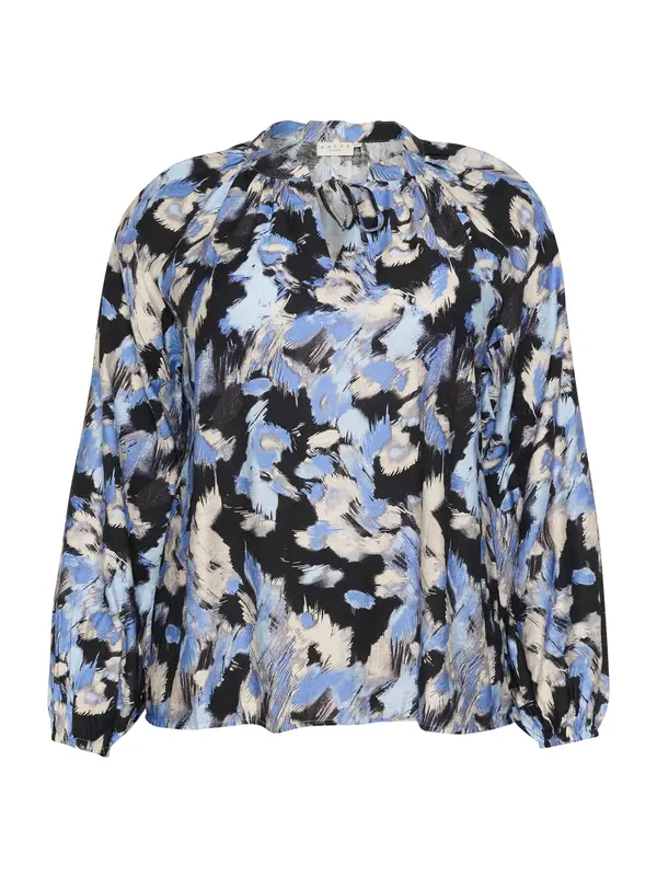 KAFFE CURVE KAFFE CURVE Bluza 'KC Toria'  pijesak / kraljevsko plava / svijetloplava / crna