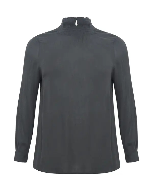 KAFFE CURVE KAFFE CURVE Bluza 'KC Trudi'  tamo siva